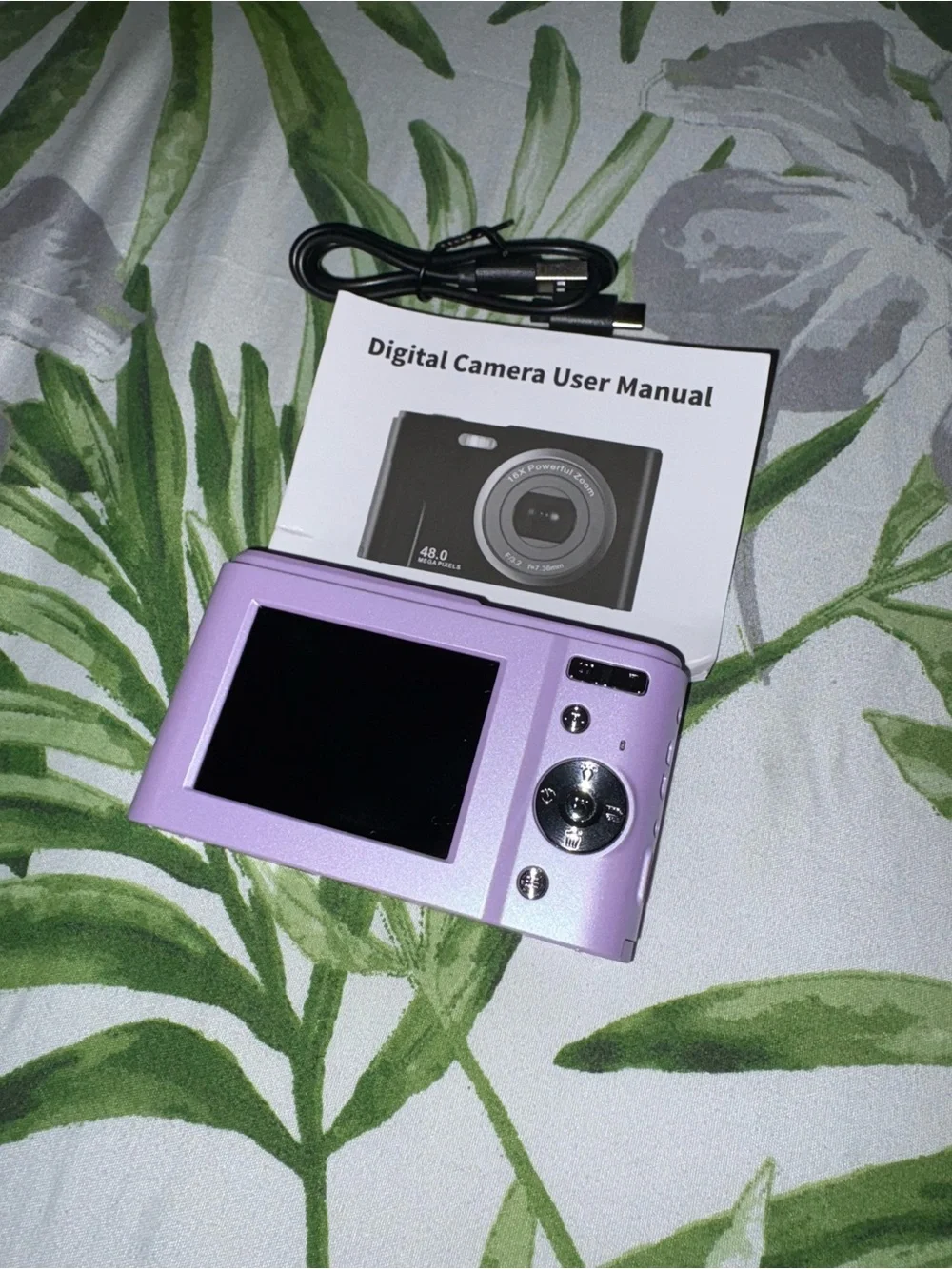 Compact Lavender Digital Camera with 16X Zoom